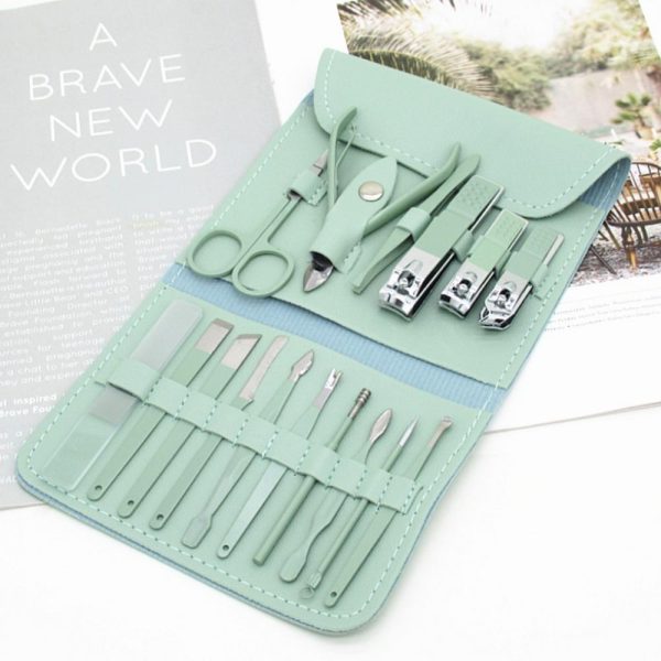16-Piece Manicure & Pedicure Nail Care Kit | Aum Mart
